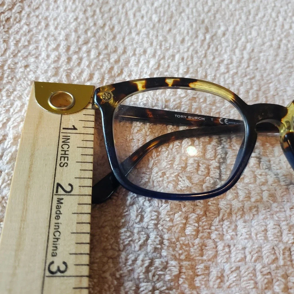 Tory Burch TY 2094 1755 Tortoise Blue Rectangular Eyeglasses Frames 50-18-140